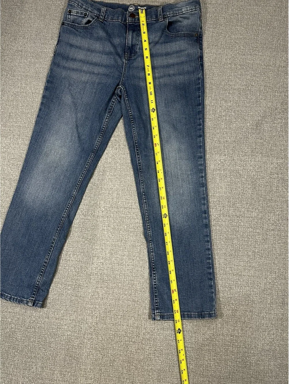 Wonder Nation Boys Jeans Size 30x25.5 Husky Straight Blue Denim Adjustable Waist